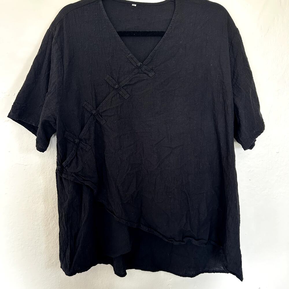 Women's Chinese inspired short sleeve shirt